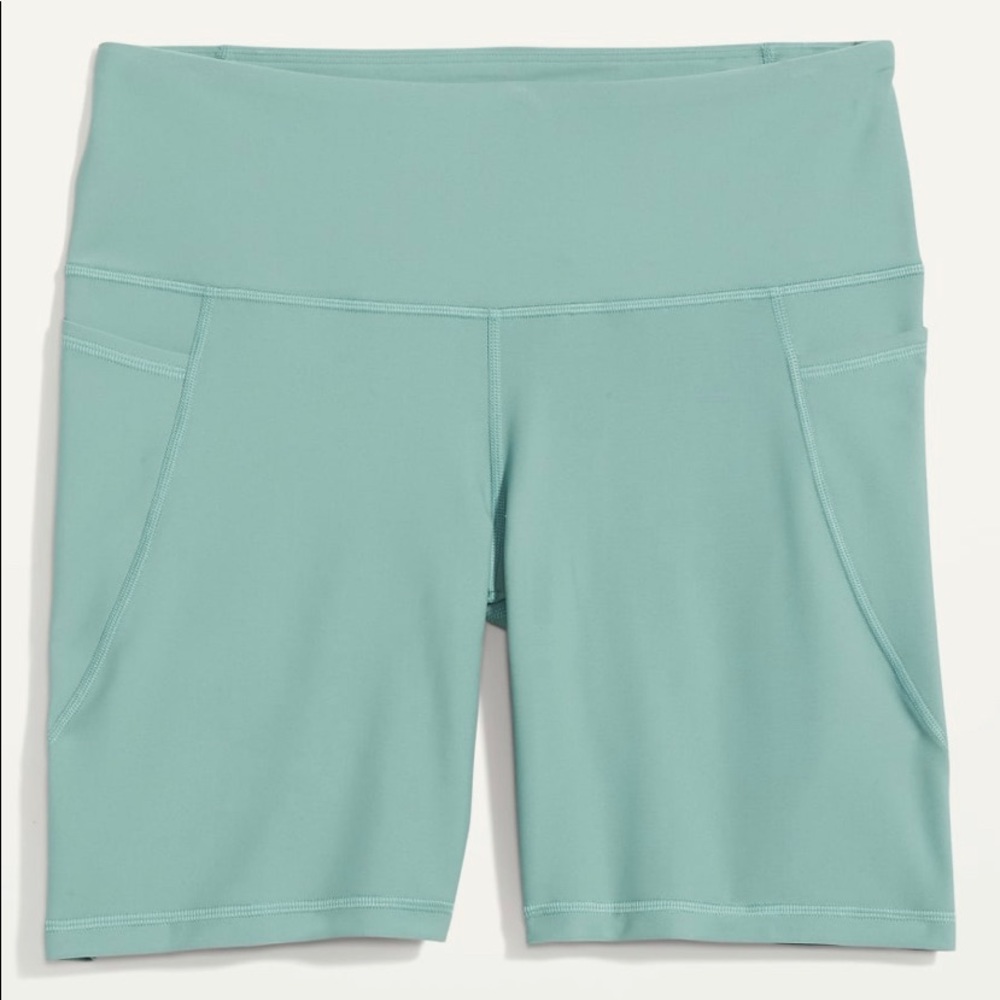 Old Navy Elevate Powersoft Biker Shorts Plus Mint